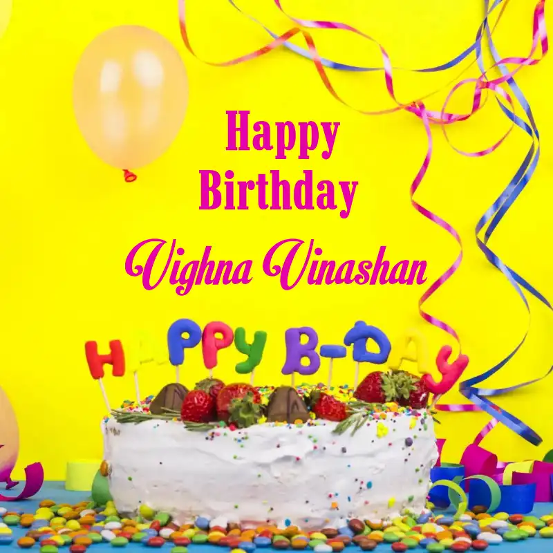 Happy Birthday Vighna Vinashan Cake Decoration Card